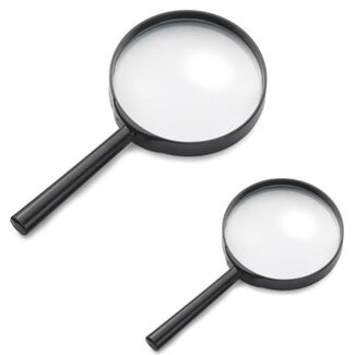 Benson Vergrootglazen set - ergonomisch - 2 delig - zwart - 95mm en 60mm