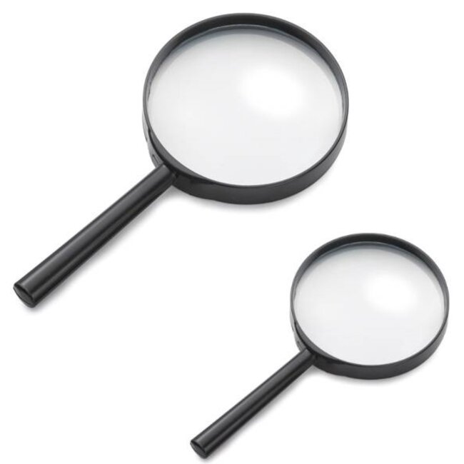 Benson Vergrootglazen set - ergonomisch - 2 delig - zwart - 95mm en 60mm