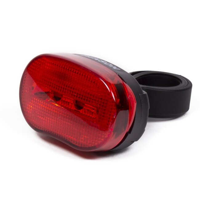Benson Fiets achterlicht - LED - ovaal - rood - 3 functies - inclusief batterijen
