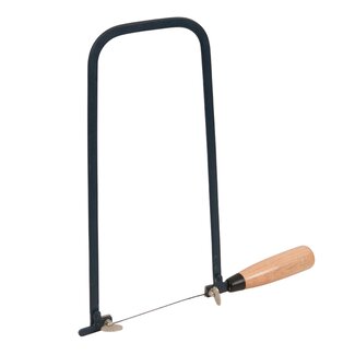 Silverline Figuurzaag - metalen beugel, houten handvat - keeldiepte 300 mm - zaagblad 130 mm - voor fijn werk in lichte materialen