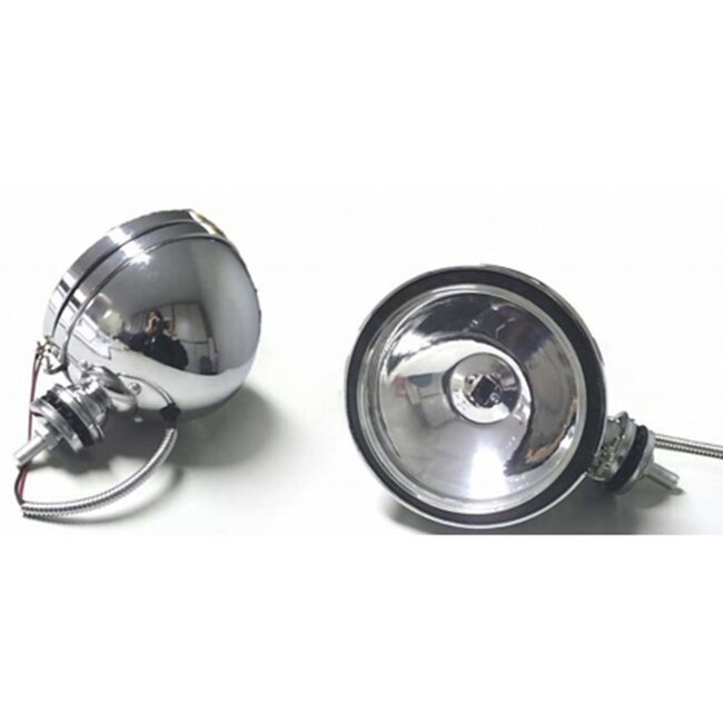 Dragon-Tools Schijnwerper - Tractorlamp - Offroad - Rally Lamp Chroom 150 mm - H3 - 12V/ 55Watt