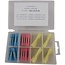 Dragon-Tools soldeerkrimpverbinders set - soldeertin-krimpkous - 36-40 mm - rood/blauw/geel - 52 stuks - waterdicht auto/industrie