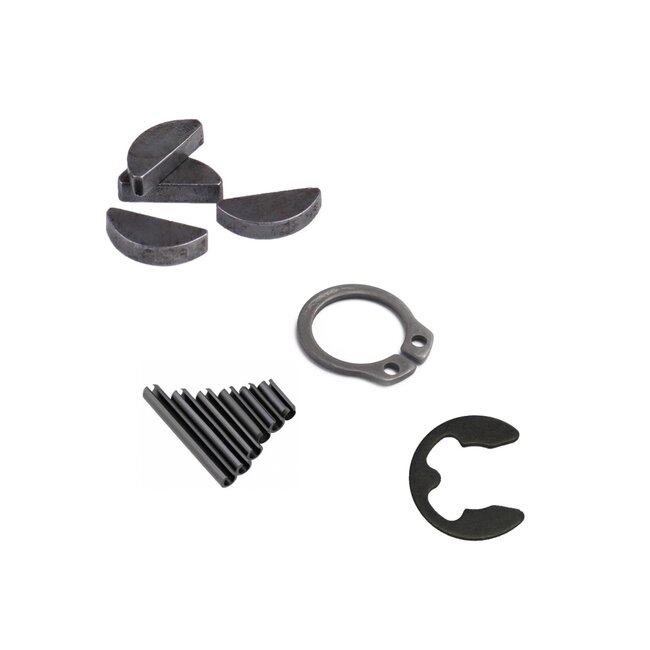 Dragon-Tools Assortiment borgringen, e-clips en paspennen - staal - 1/8-3/4 inch - grijs - 460-delig - voor borging bij montage