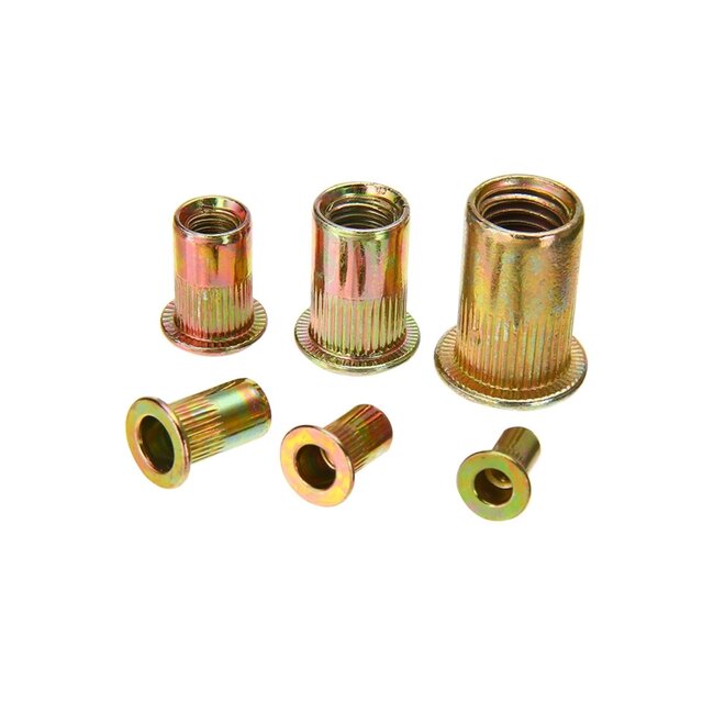 Dragon-Tools blindklinkmoeren assortiment - verzinkt staal - M3 t/m M10 (9-21 mm) - 150-delig - eenzijdige montage voor plaatwerk