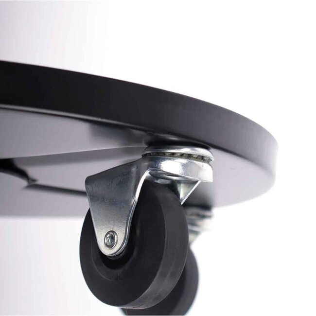 Dragon-Tools Monteurskruk op wielen - metaal - hoogte verstelbaar 38 tot 50 cm - draaibare zitting diameter 31 cm - rood - werkplaats