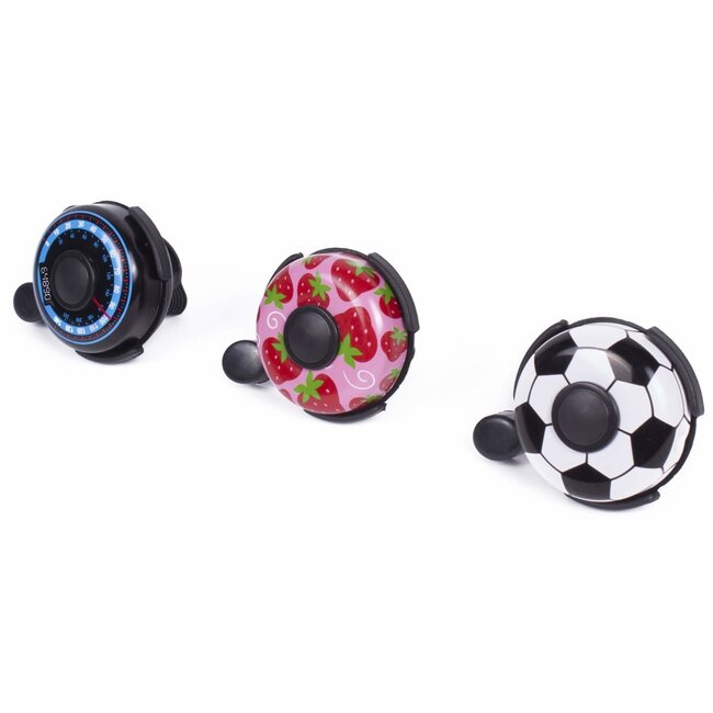 Benson Vrolijke kinderfietsbel - kleurrijk ontwerp - Ø 52 mm - mix van kleuren