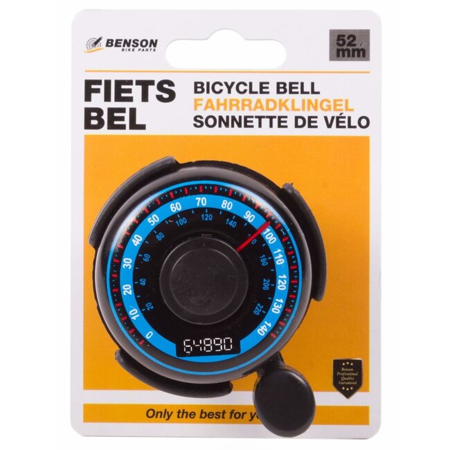 Benson Vrolijke kinderfietsbel - kleurrijk ontwerp - Ø 52 mm - mix van kleuren