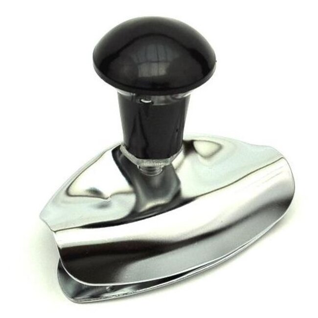 Dragon-Tools Stuurknop - metaal/kunststof - 360 graden draaibaar - stuurdikte max 3,5 cm - zwart/zilver - voor tractor en zitmaaier