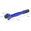 Dragon-Tools Kettingborstel - kunststof - dubbelzijdig reinigen en ontvetten - 25 cm - blauw - voor fiets, motor en scooterkettingen