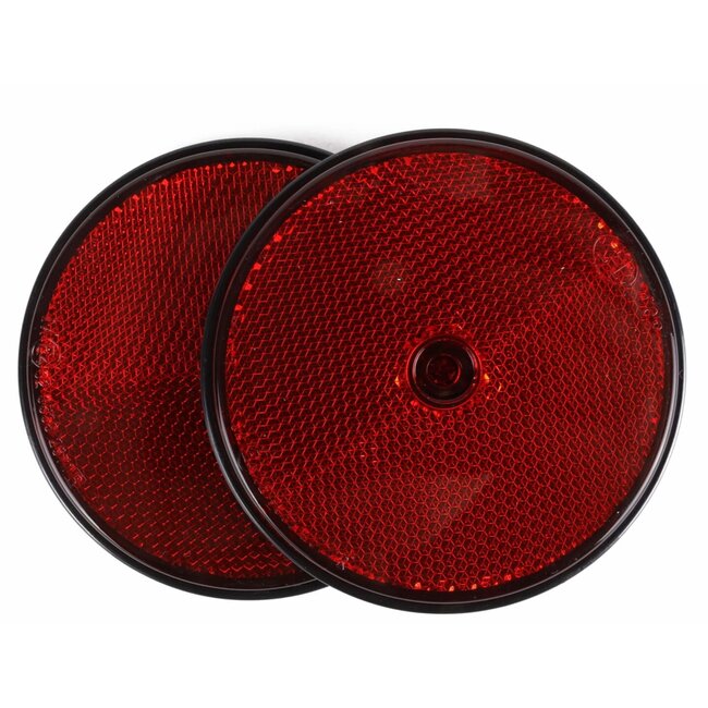 Benson Ronde reflectoren - rood - 85 mm - set van 2 - schroefbevestiging