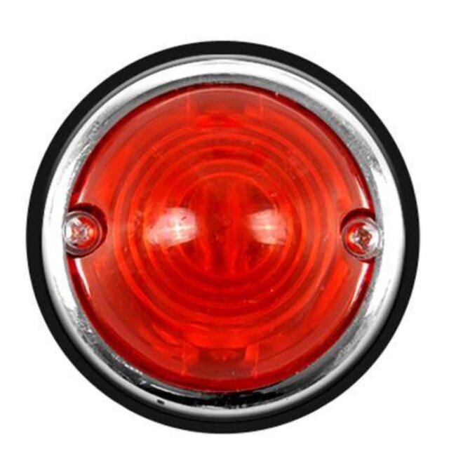 Benson Zijlamp set - chroom - rood - 70 mm - 2 stuks