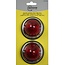 Benson Zijlamp Set - Chrome - Rood - 70 mm - 2 stuks