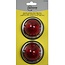 Benson Zijlamp set - chroom - rood - 70 mm - 2 stuks