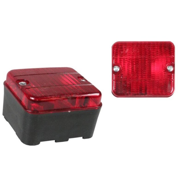 Benson Mistachterlicht - Compact - Rood - 85 x 75 mm - Inclusief Bevestigingsmateriaal