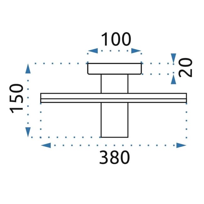 TooLight Plafondlamp - 3 lichtpunten - modern industrieel - zwart