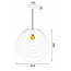 TooLight APP428-1CP Hanglamp - E27 - Ø 40.5 cm - Goud