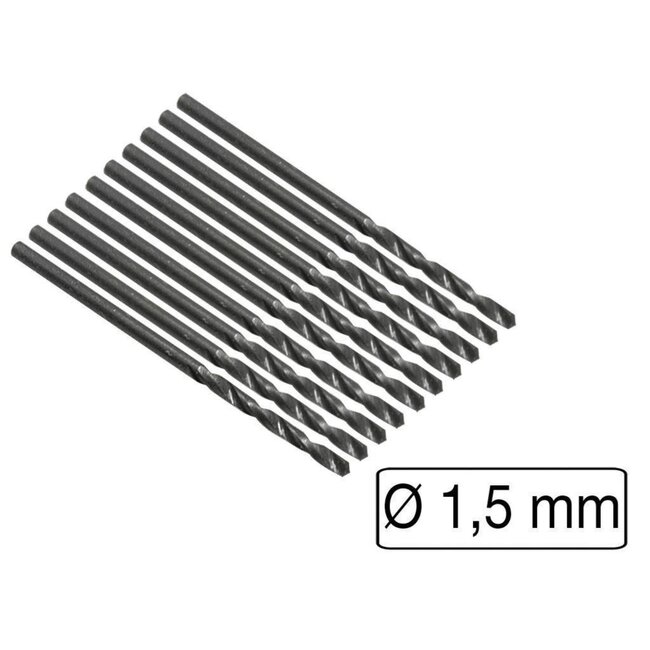 Benson Metaalboren - HSS - Spiraalboor - 1.5 mm - 10 stuks