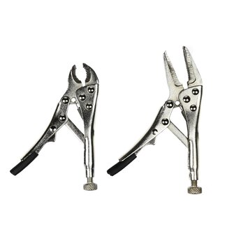 Benson Mini-griptang set - rechte bek - snelspanner - traploos instelbaar - 100 mm - 2 stuks