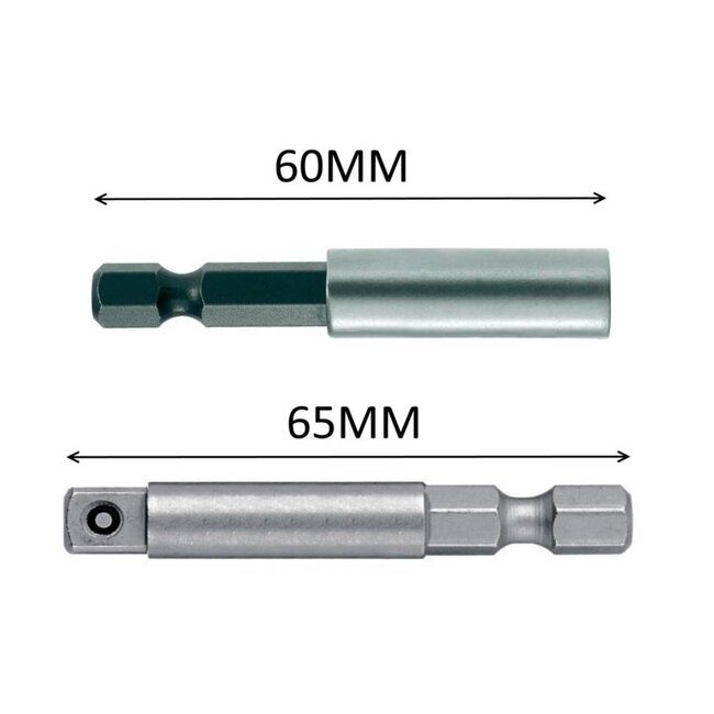 Benson Universele bithouder en dophouder - 1/4 inch - 60 mm en 65 mm - Per paar verpakt
