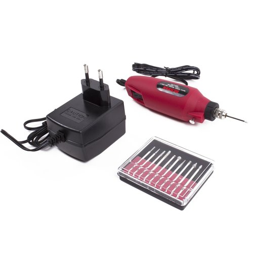 Benson Mini Graveerset - 12000 Rpm. - 220/12 Volt. - 11 delig Benson Mini Graveerset - 12000 Rpm. - 220/12 Volt. - 11 delig