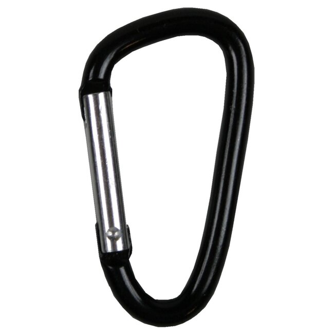 Benson Musketonhaak - Karabijnhaak - Geanodiseerd aluminium - 6 x 60 mm - Zwart