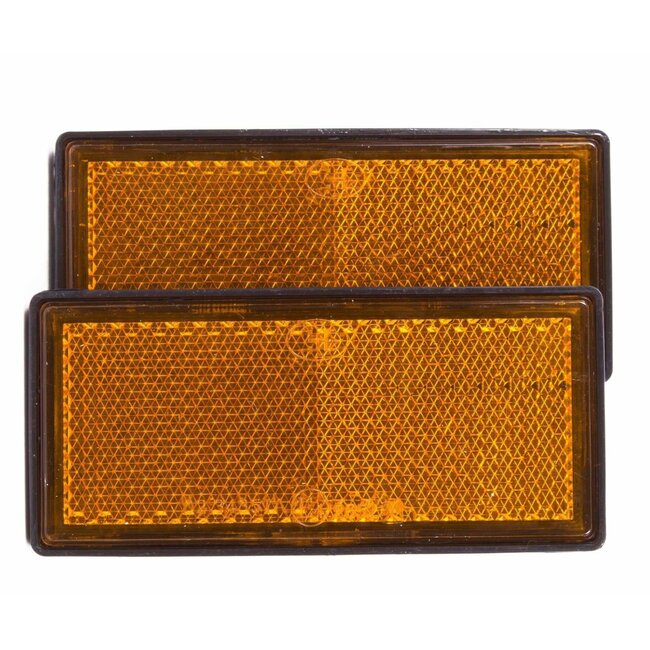Benson Zelfklevende reflectoren - rechthoekig - oranje - 86 x 40 mm - 2 stuks