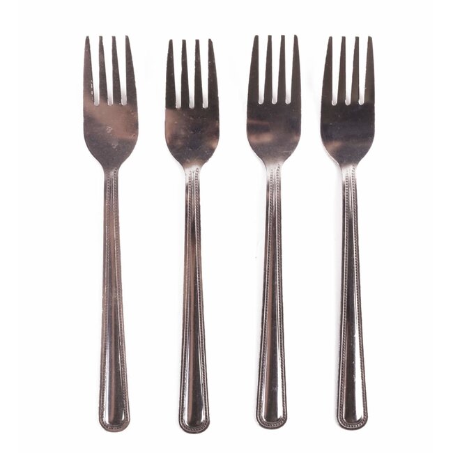 Benson Stijlvolle gebaksvorkjes - chroom - set van 4 - duurzaam en elegant