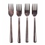 Benson Stijlvolle gebaksvorkjes - chroom - set van 4 - duurzaam en elegant