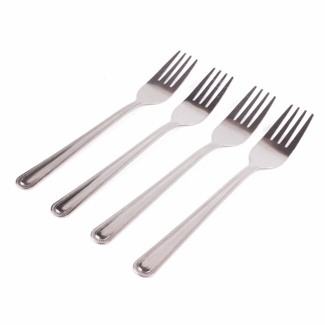 Benson Stijlvolle gebaksvorkjes - chroom - set van 4 - duurzaam en elegant