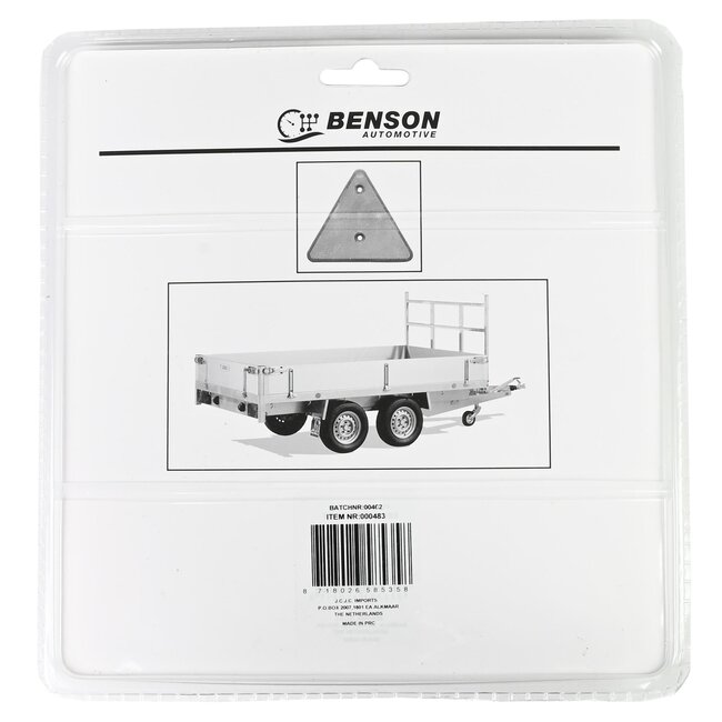 Benson Driehoekige reflector - 15,5 cm - rood - set van 2 - E-keur