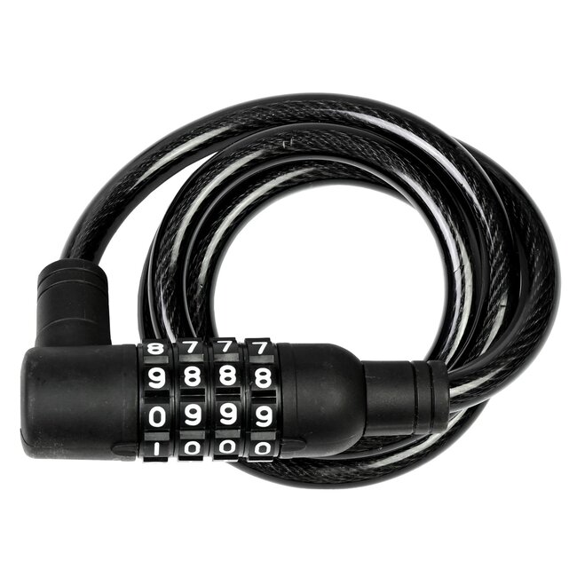 Stahlex Cijferslot - Fietsbeveiliging - Gehard Staal - 10 x 1000 mm - Zwart
