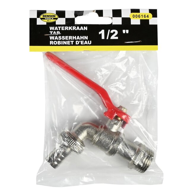 Benson Kogelkraan - Waterdichte verbinding - Grote hendel - 1/2 inch - Binnen en buiten