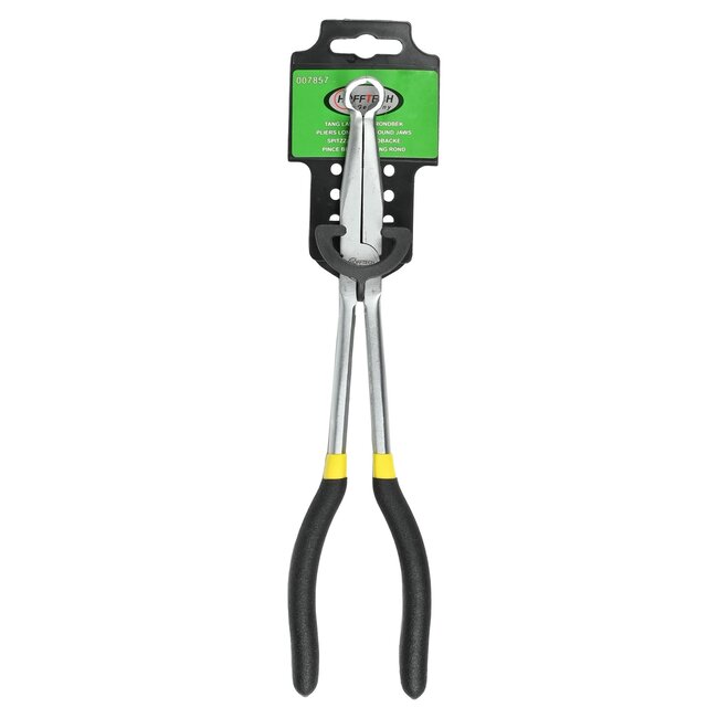 Benson Langneus rondbektang - ergonomisch - staal - kunststof handgreep - zwart/geel