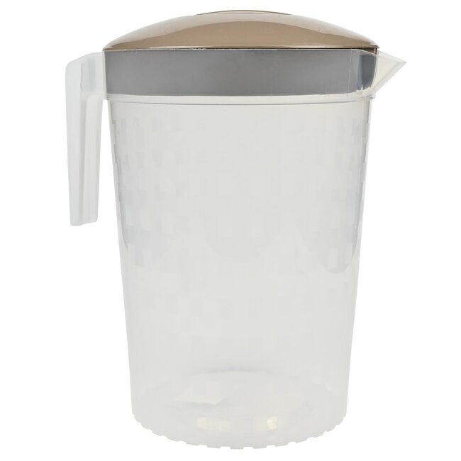 Benson Ruime schenkkan met deksel - 4 liter - transparant kunststof - assorti kleuren