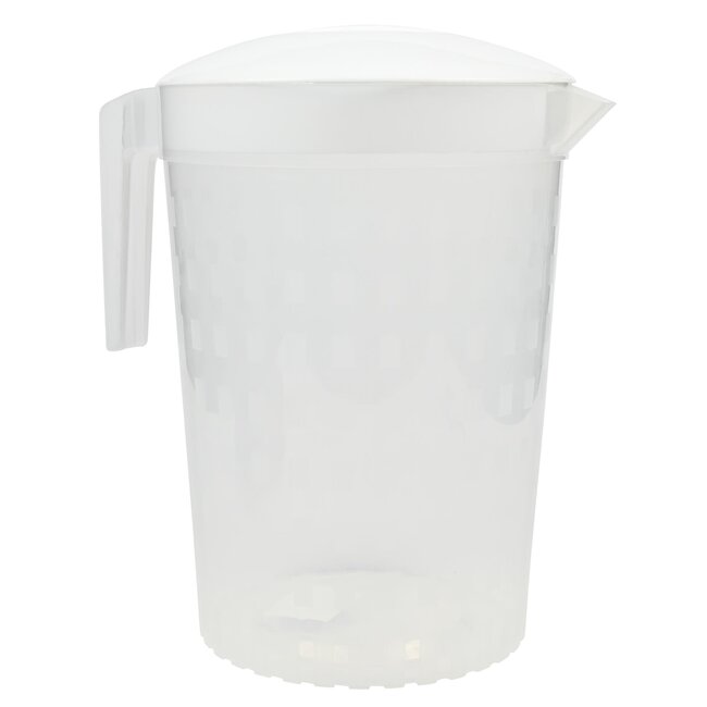 Benson Ruime schenkkan met deksel - 4 liter - transparant kunststof - assorti kleuren