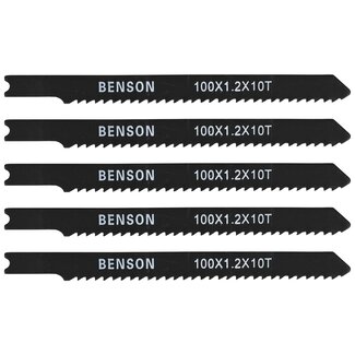 Benson Universele decoupeerzaagbladen - U schacht - 65 MN staal - 5-delig - voor hout