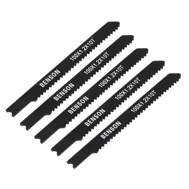 Benson Universele decoupeerzaagbladen - U schacht - 65 MN staal - 5-delig - voor hout