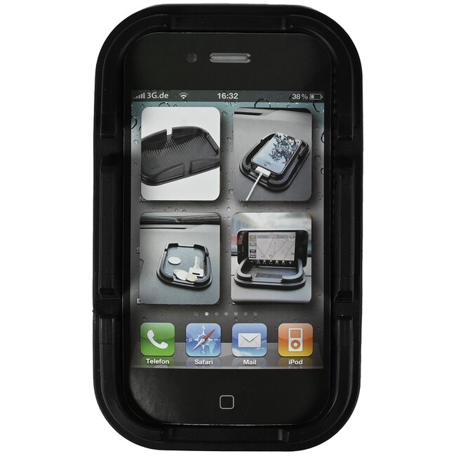 Benson Antislip pad voor smartphone - opstaande rand - 186 x 112 x 20 mm - zwart