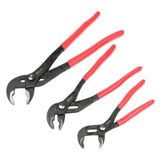 Hofftech Automatische waterpomptang set - extra grip - 175/250/300 mm - rood