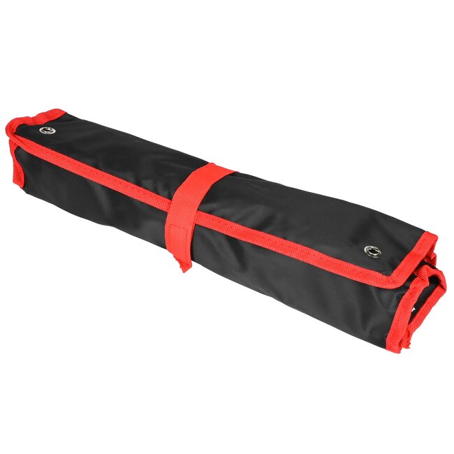 Benson Langneus tang set - 9-delig - met opbergetui - chroom-vanadiumstaal - zwart/rood