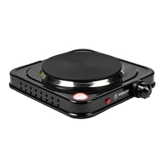 Benson Enkele elektrische kookplaat - compact - 1000 watt - zwart - 22 x 22 cm