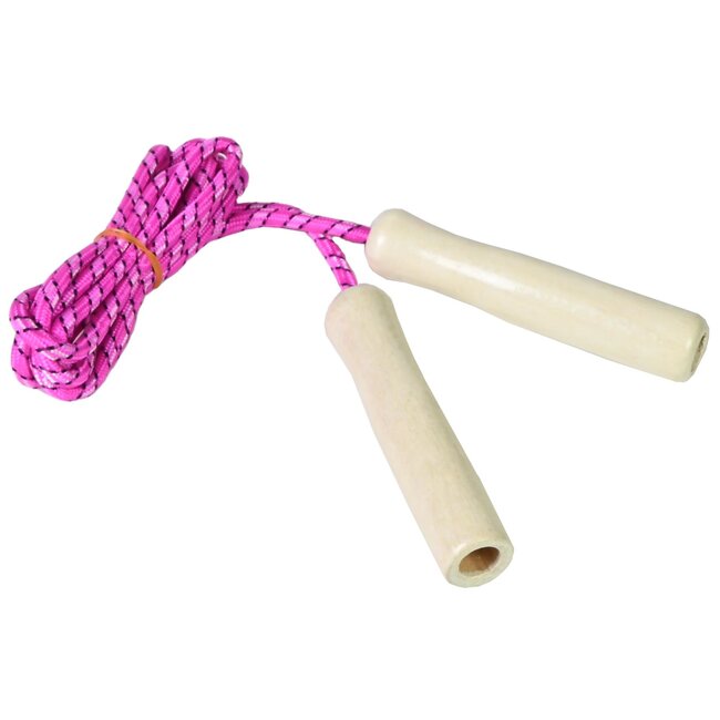 Benson Kinderspringtouw - Houten handvatten - 2,18 meter - Kleurenmix