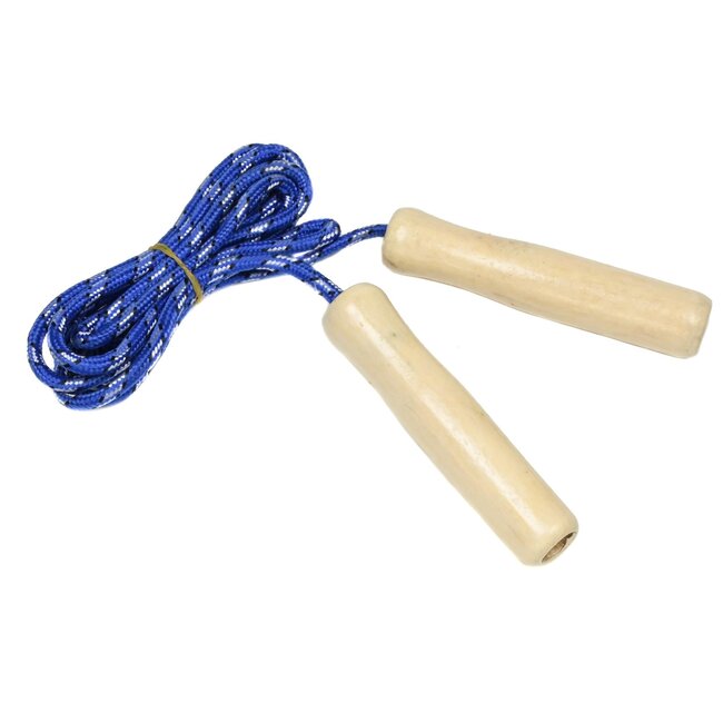 Benson Kinderspringtouw - Houten handvatten - 2,18 meter - Kleurenmix