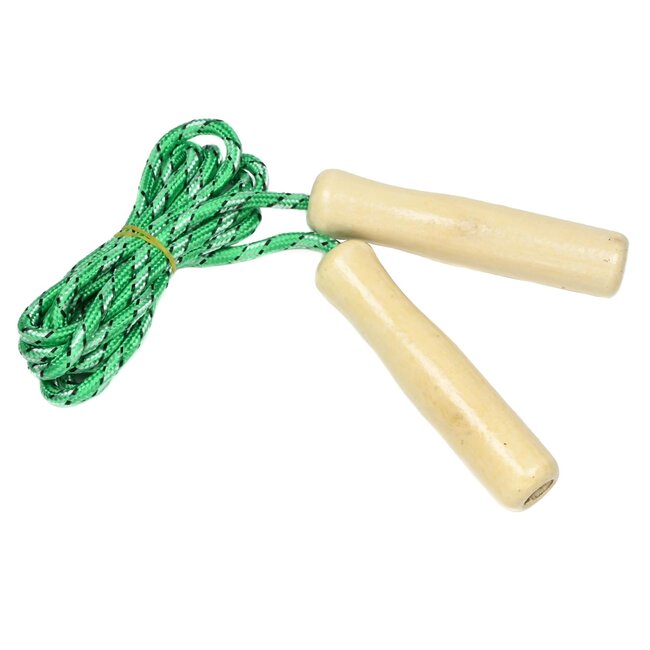 Benson Kinderspringtouw - Houten handvatten - 2,18 meter - Kleurenmix