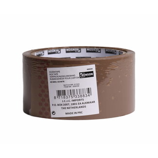 Benson Verpakkingstape - Dozentape - Stevige hechting - Temperatuurbestendig - 48 mm x 66 meter - Bruin