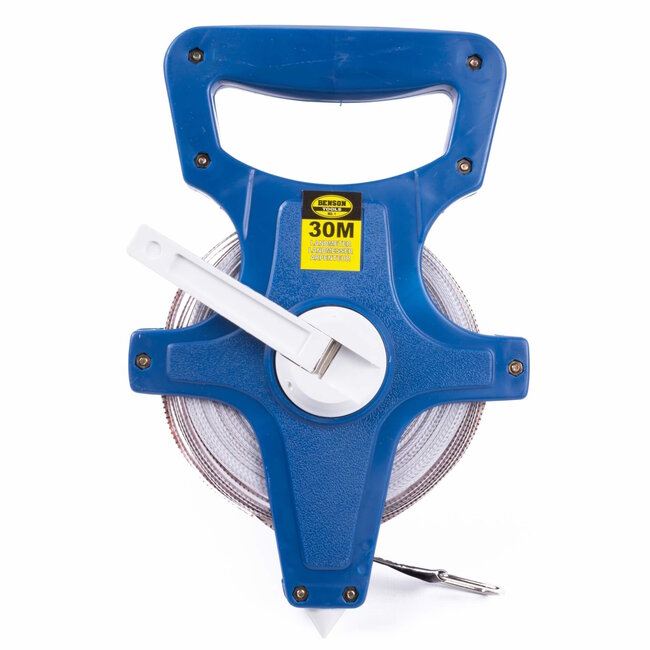 Benson Landmeter - 30 meter - Glasfiber - Slagvast kunststof - Blauw