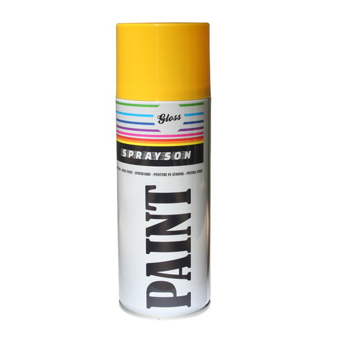 Sprayson Verf Spuitbus - Spuitlak - RAL1021 Hoogglans Geel - 400 ml Sprayson Verf Spuitbus - Spuitlak - RAL1021 Hoogglans Geel - 400 ml
