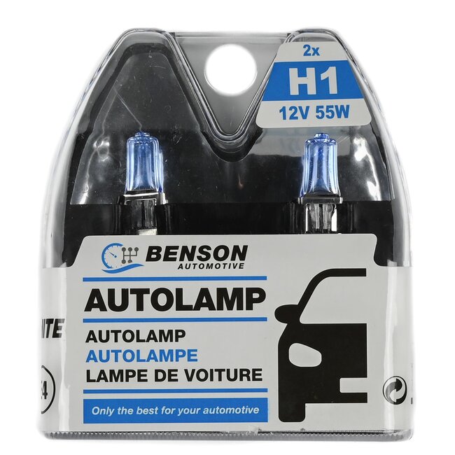 Benson Autolamp H1 - 12V - 55W - Xenon Blue Super White - Set van 2
