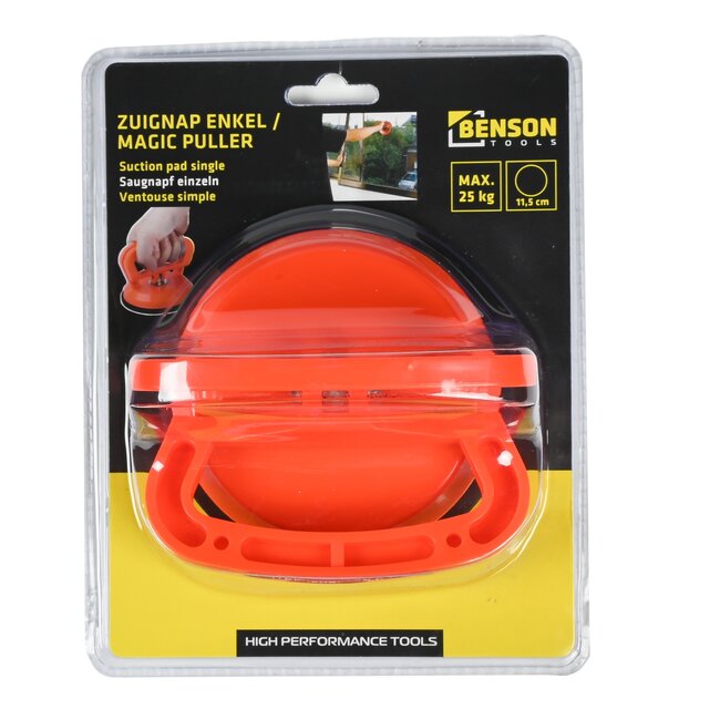 Benson Enkele zuignap - Magic Puller - Ø 11.5 cm - 25 kg draagvermogen - Vacuümtechnologie