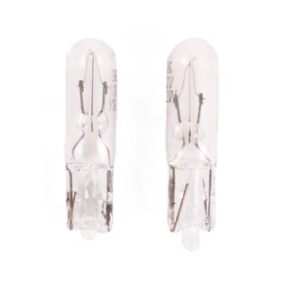 Benson Warm wit autolampje - 12V - 1.2W - T5 type - 2 stuks